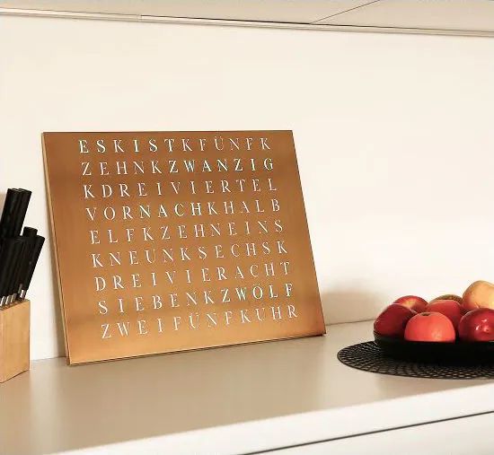 WordClock Fronten Designvariante Links