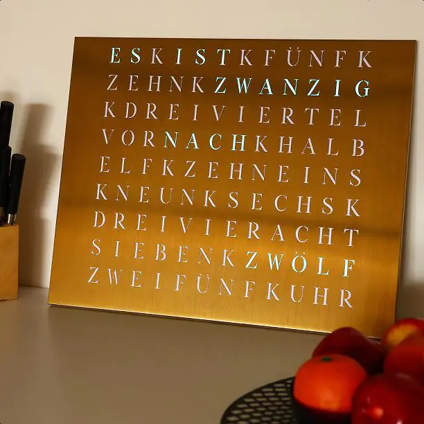 Jupiter Wordclock with illuminated letters